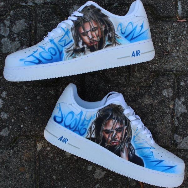 J Cole Painting Custom Air Force 1