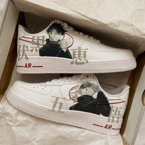 JJK Anime Painted Custom Air Force 1