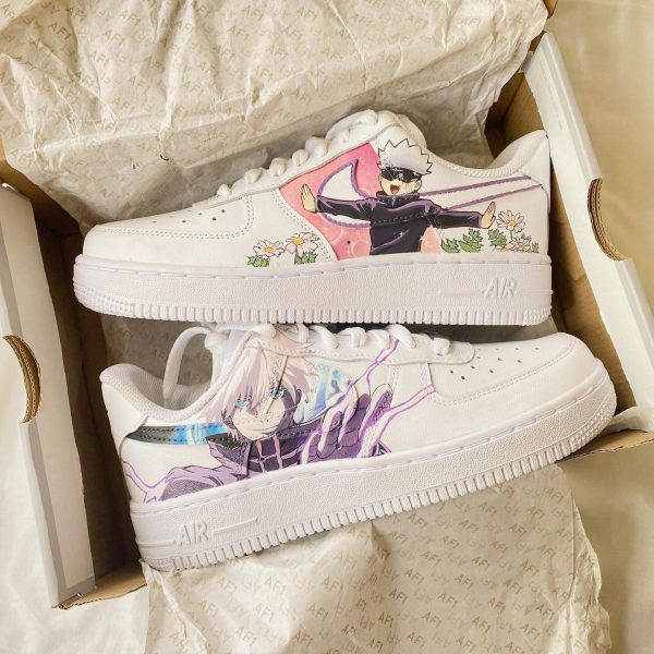 Satoru Gojo Painted Custom Air Force 1