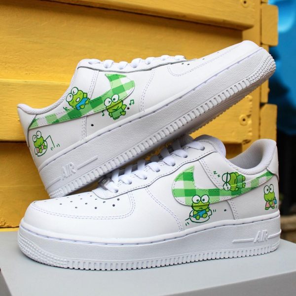 Keroppi Frog Painted Custom Air Force 1