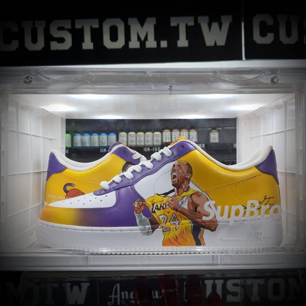 Kobe Lakers Painted Custom Air Force 1