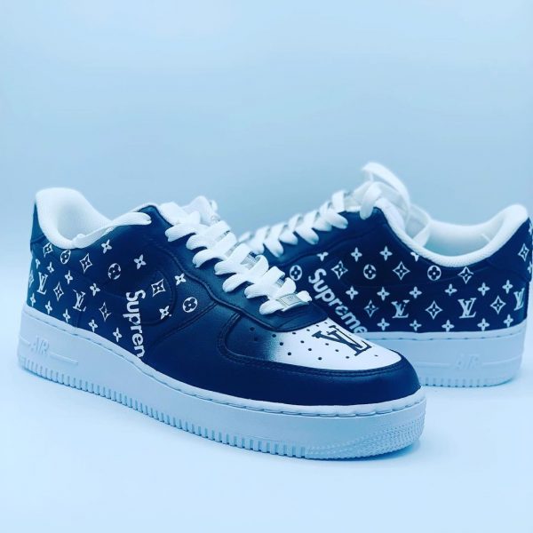 LV Supreme Blue Custom Air Force 1