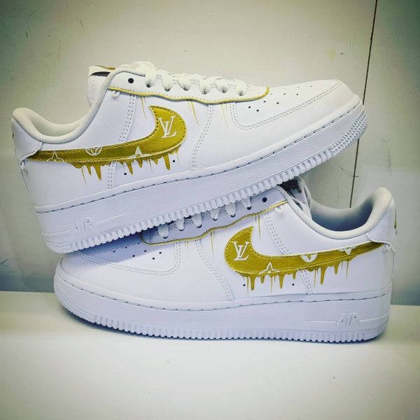 LV Gold Drip Custom Air Force 1