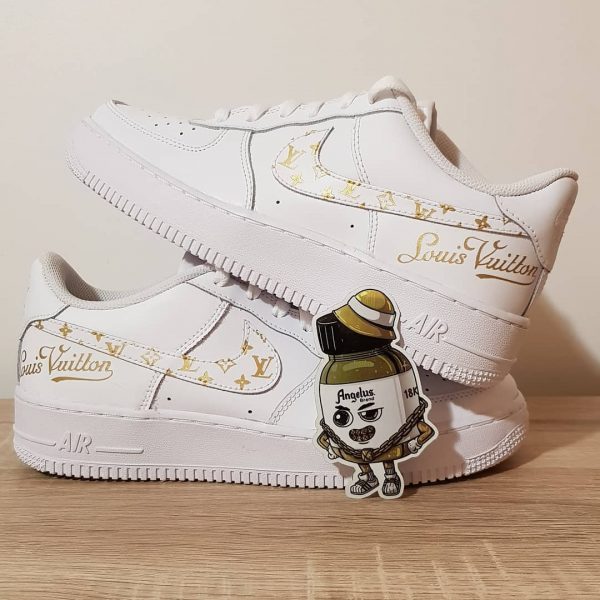 LV Gold Custom Air Force 1