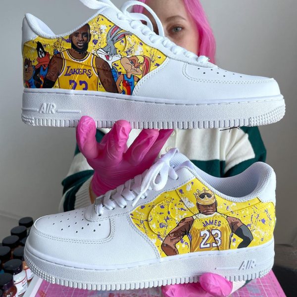 Lebron James Painted Custom Air Force 1