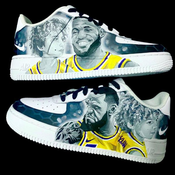 Lebron James Handpainting Custom Air Force 1