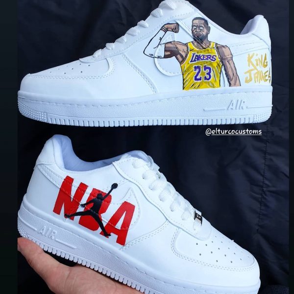 Painted Lebron James Custom Air Force 1