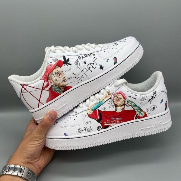 Lil Peep Handpainted Custom Air Force 1