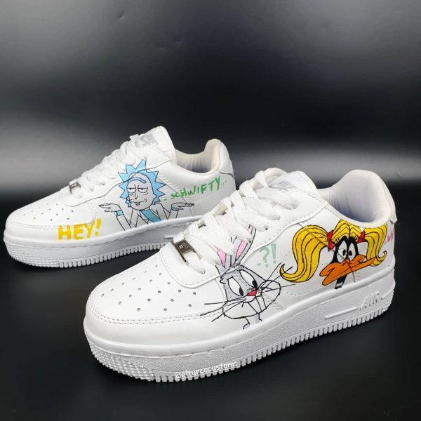 Looney Tunes x Rick And Morty Custom Air Force 1