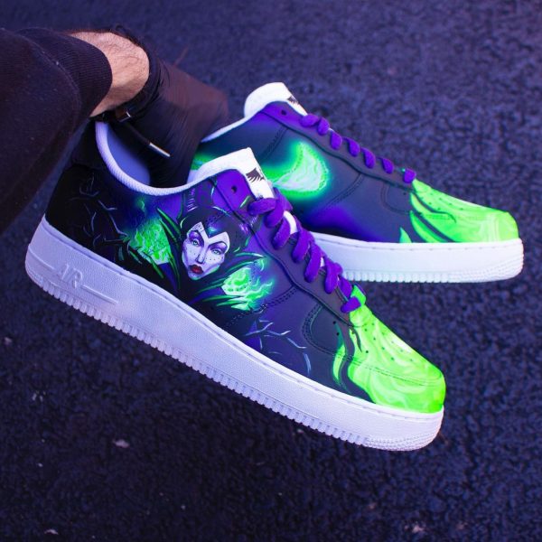 Maleficent Painted Custom Air Force 1