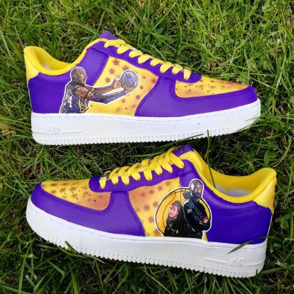 Mamba Forever Painted Custom Air Force 1