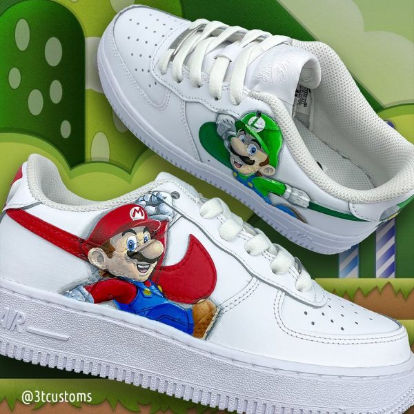 Mario Handpainting Custom Air Force 1