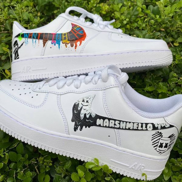 Marshmello Painting Custom Air Force 1