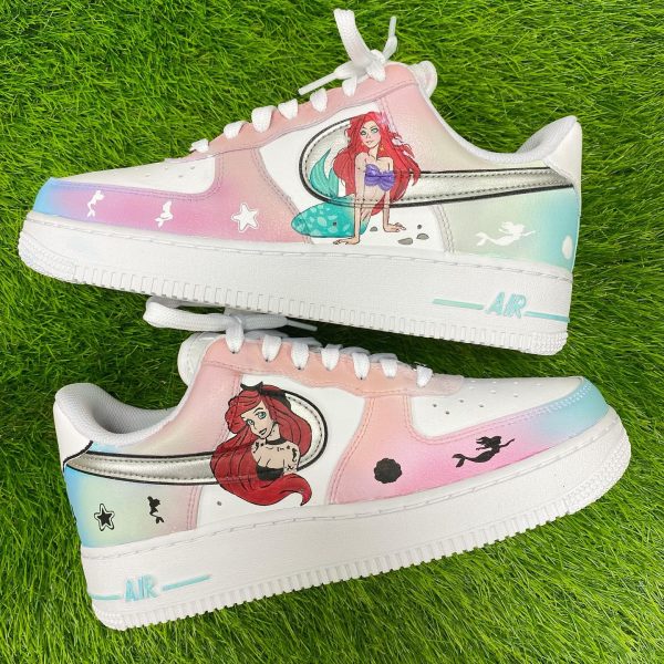 Mermaid Ariel Painted Custom Air Force 1