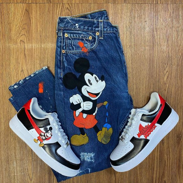 Painted Mickey Mouse Custom Air Force 1