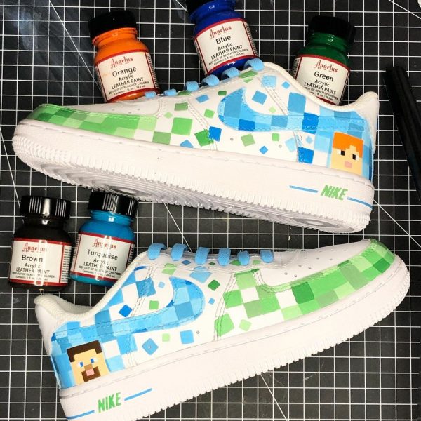 Minecraft Painted Custom Air Force 1