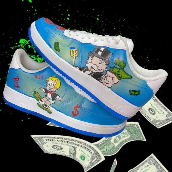 Monopoly Game Painted Custom Air Force 1