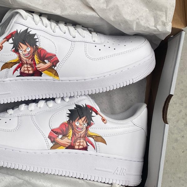 Luffy OP Handpainted Custom Air Force 1