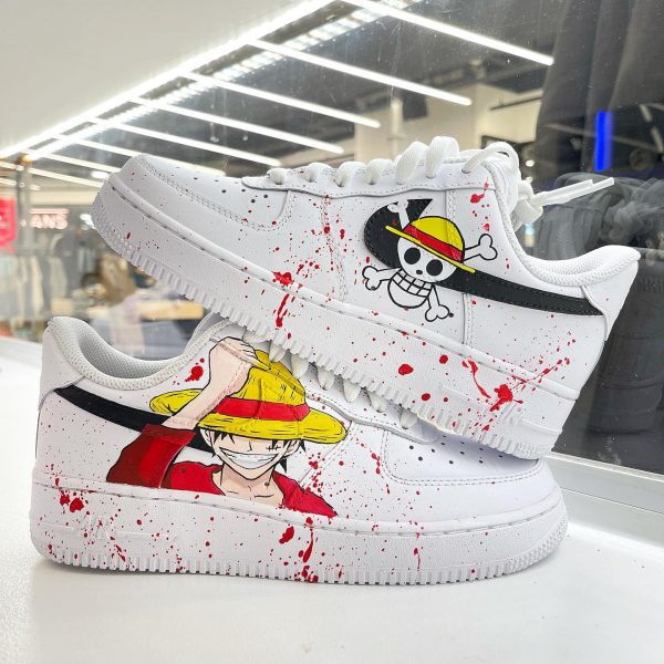 Handpainted Luffy OP Custom Air Force 1