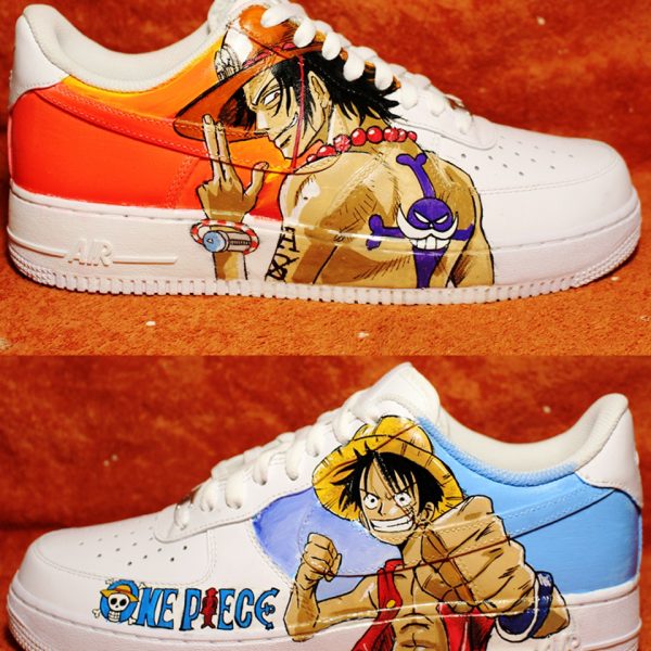 Luffy and Ace Custom Air Force 1