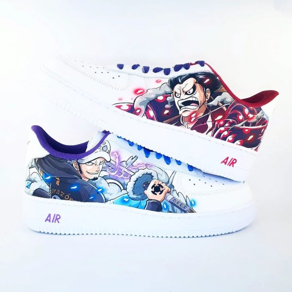 Luffy and Law Painted Custom Air Force 1