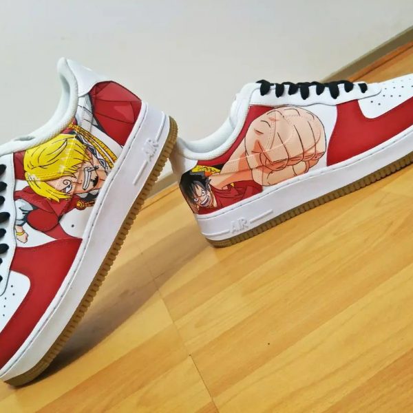 Luffy and Sanji Painted Custom Air Force 1