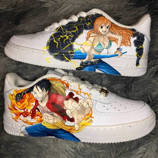 Nami x Luffy Custom Air Force 1