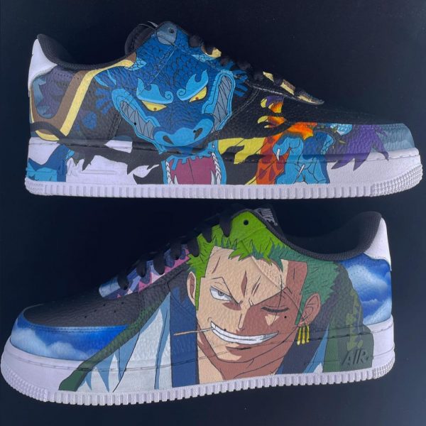 Zoro and Kaido Painted Custom Air Force 1