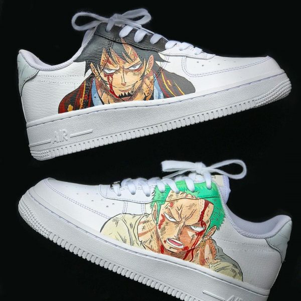 Zoro and Law Painted Custom Air Force 1