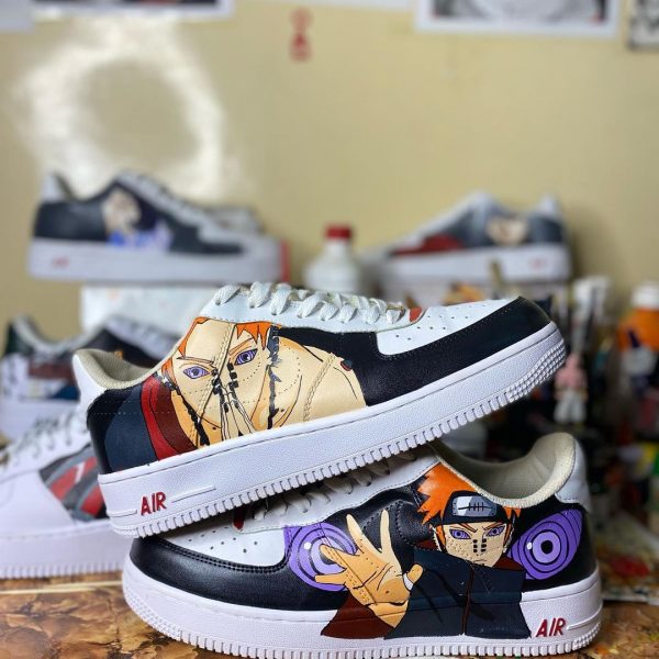 Pain Naruto Painted Custom Air Force 1