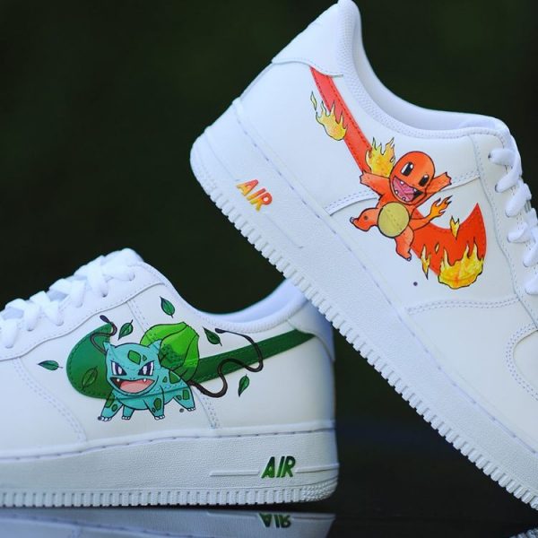 Bulbasaur x Charmander Custom Air Force 1