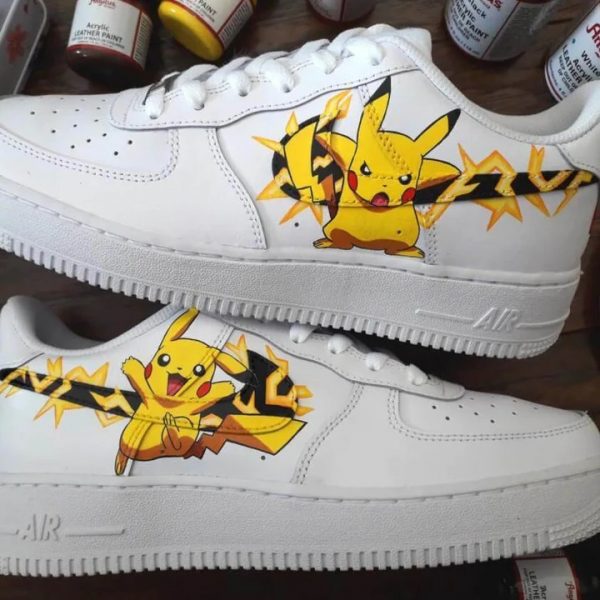 Pokemon Pikachu Painted Custom Air Force 1