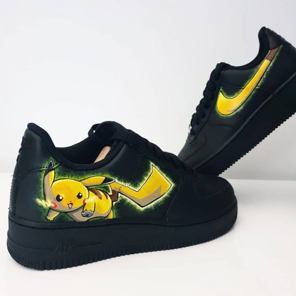 Painted Pokemon Pikachu Custom Air Force 1