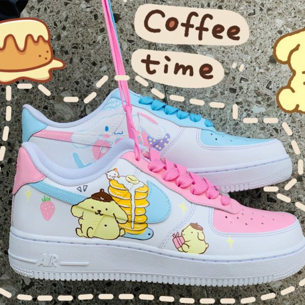 Pompompurin and Cinnamoroll Custom Air Force 1