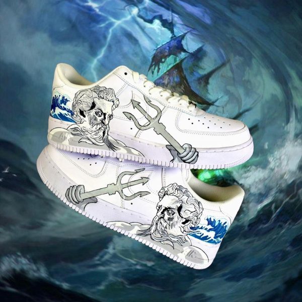 Poseidon Painted Custom Air Force 1