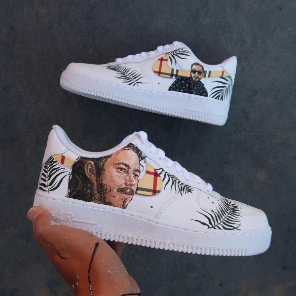 Post Malone Painted Custom Air Force 1