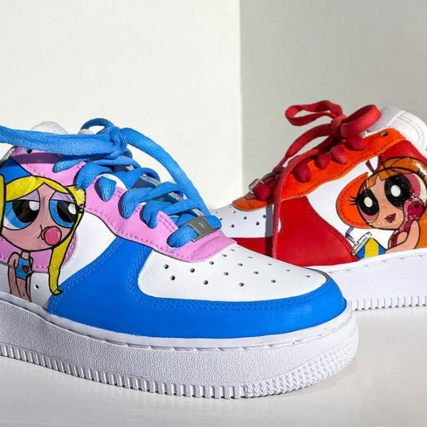 Painted Powerpuff Girls Custom Air Force 1