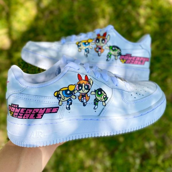 Powerpuff Girls Painted Custom Air Force 1