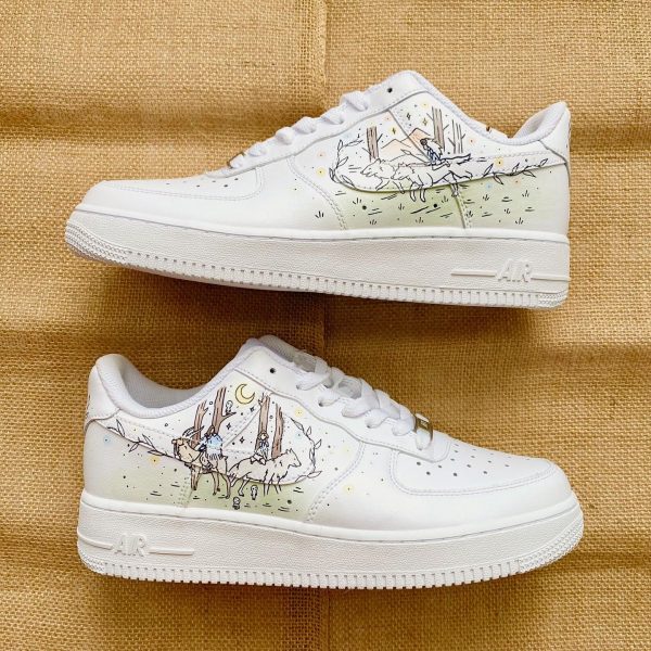 Princess Mononoke Painting Custom Air Force 1