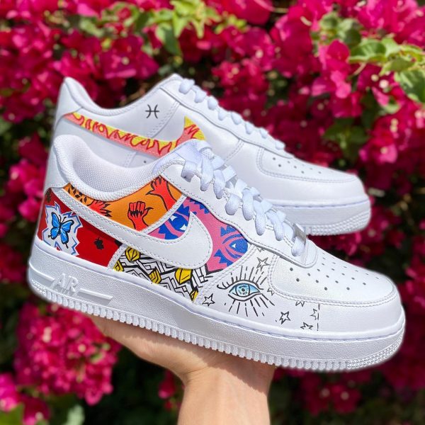 Psychedelic Painted Custom Air Force 1