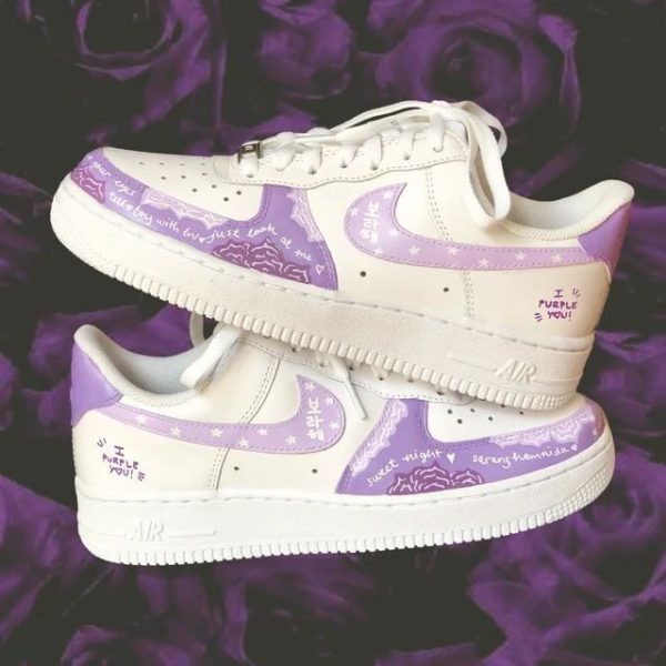 Purple Painting Custom Air Force 1