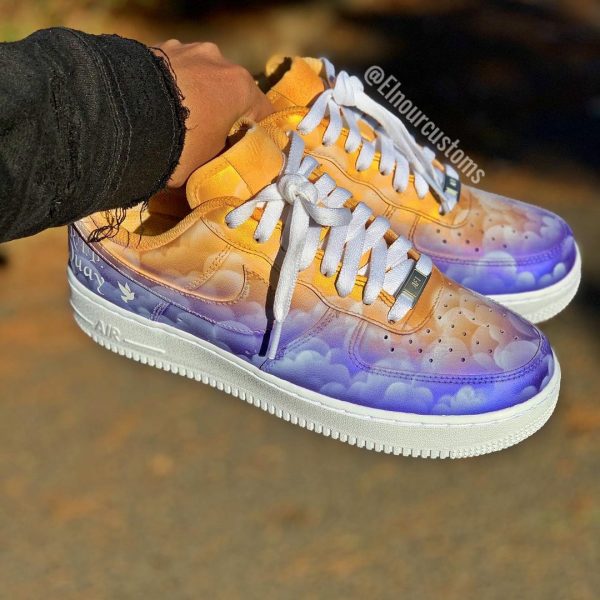 Purple and Gold Custom Air Force 1