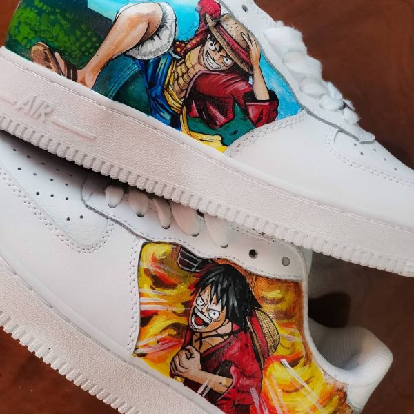 Luffy Anime Painted Custom Air Force 1