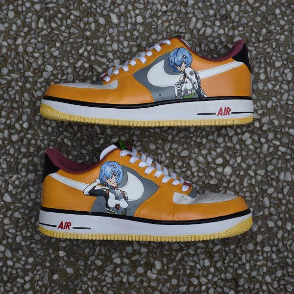 Rei Ayanami Handpainting Custom Air Force 1