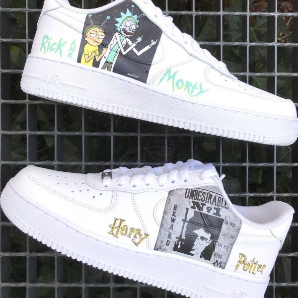 Rick and Morty x Harry Potter Custom Air Force 1