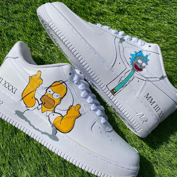 Rick and Morty x Simpsons Custom Air Force 1