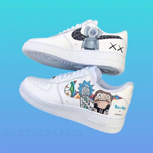 Rick and Morty x Kaws Custom Air Force 1