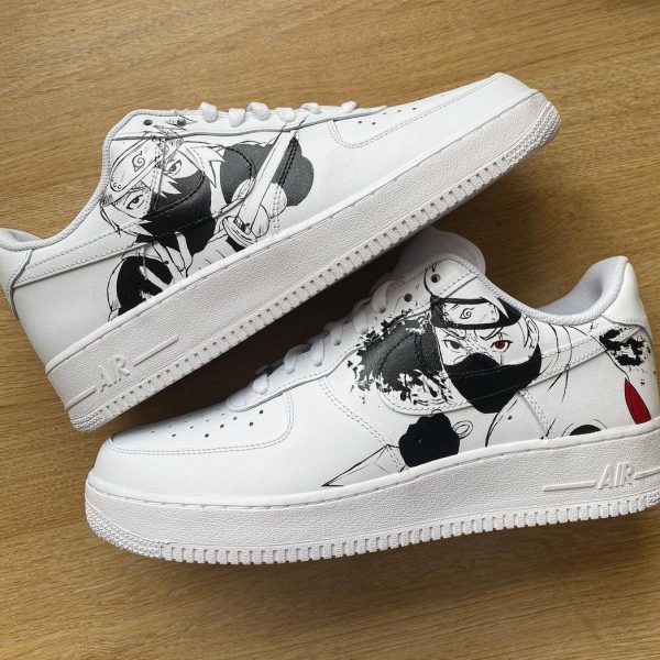 Sasuke Naruto Painting Custom Air Force 1