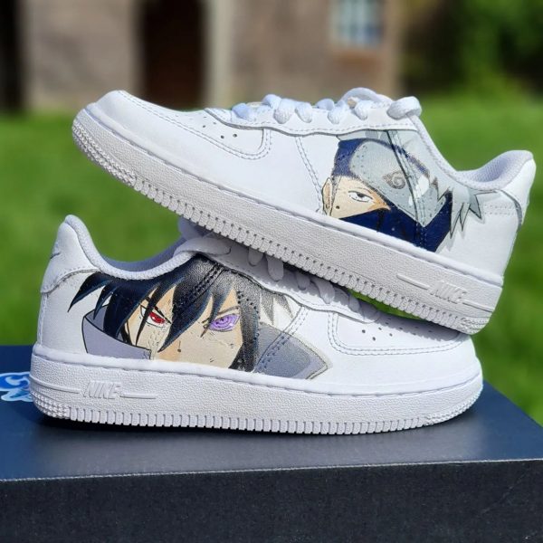 Sasuke and Kakashi Painted Custom Air Force 1