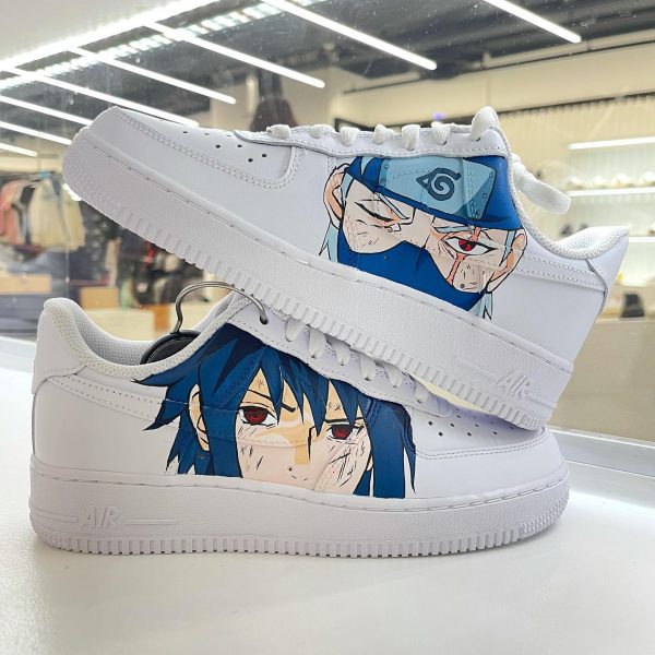 Sasuke and Kakashi Painting Custom Air Force 1